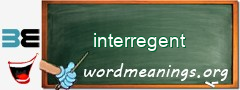 WordMeaning blackboard for interregent